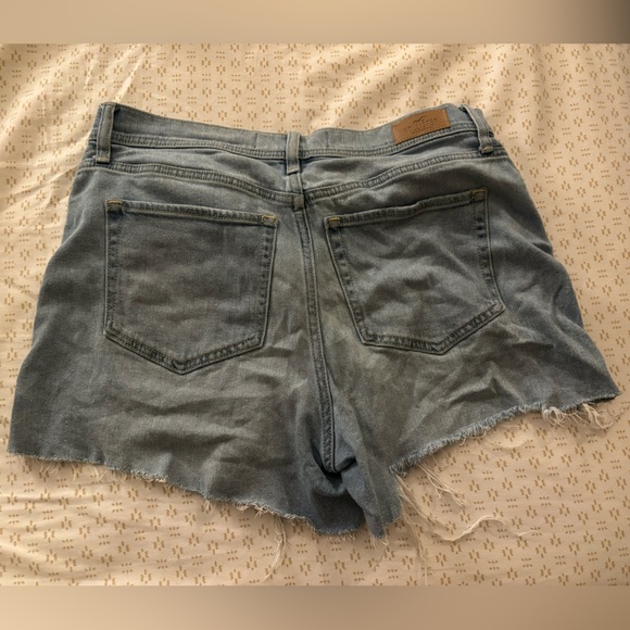 Light Wash Distressed Denim Cutoff Shorts - Picture 2 of 2